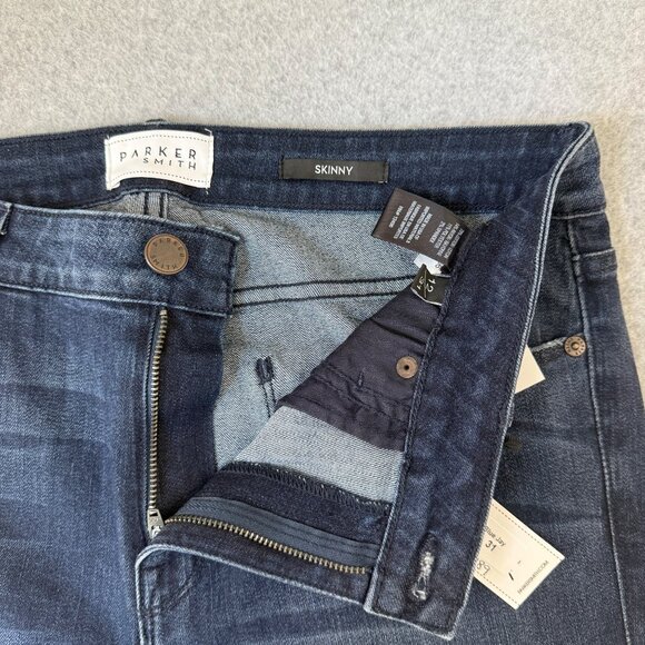 Parker Smith Womens Ava Skinny Jeans Blue‎ Jay Denim Stretch Size 12 / 31 NWT - Picture 2 of 14